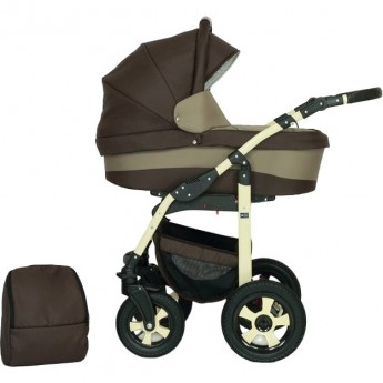 Коляска VERDI Arco 2 в 1, шоколадный со светло-серым