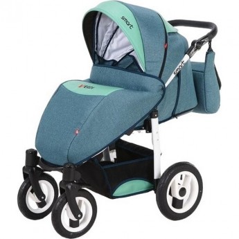 Коляска VERDI Smart 3 в 1, светло джинсовая с берюзовой вставкой Коляска VERDI Smart 3 в 1, светло джинсовая с берюзовой вставкой